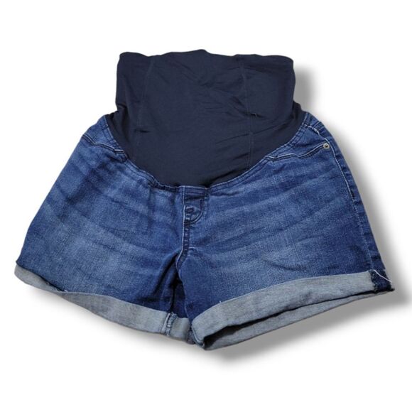 Isabel Maternity By Ingrid & Isabel Midi Short Size 2 W27" x L4.5" Denim Shorts - Picture 1 of 5